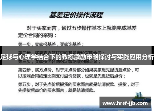 足球与心理学结合下的教练激励策略探讨与实践应用分析