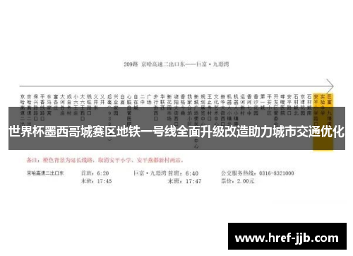 世界杯墨西哥城赛区地铁一号线全面升级改造助力城市交通优化 世界杯墨西哥城赛区地铁一号线全面升级改造助力城市交通优化